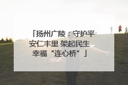 扬州广陵：守护平安仁丰里 架起民生幸福“连心桥”