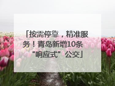 按需停靠，精准服务！青岛新增10条“响应式”公交