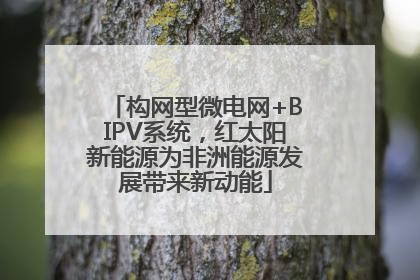 构网型微电网+BIPV系统，红太阳新能源为非洲能源发展带来新动能