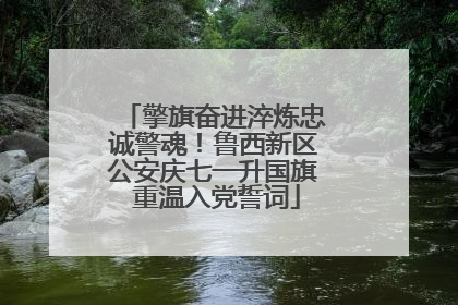 擎旗奋进淬炼忠诚警魂！鲁西新区公安庆七一升国旗 重温入党誓词