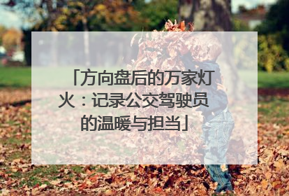 方向盘后的万家灯火：记录公交驾驶员的温暖与担当