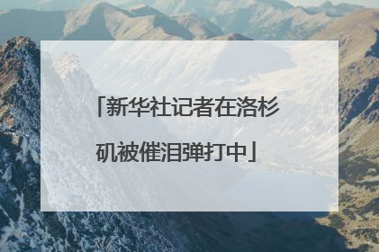 新华社记者在洛杉矶被催泪弹打中
