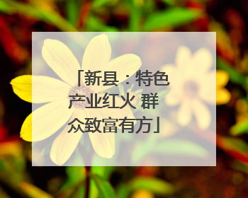 新县：特色产业红火 群众致富有方