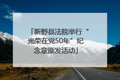 新野县法院举行“光荣在党50年”纪念章颁发活动