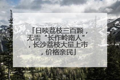 日啖荔枝三百颗，无需“长作岭南人”，长沙荔枝大量上市，价格亲民