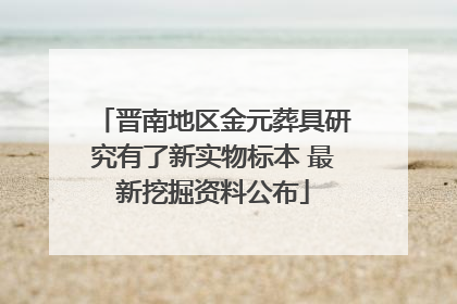 晋南地区金元葬具研究有了新实物标本 最新挖掘资料公布