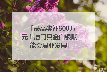 最高奖补600万元！厦门真金白银赋能会展业发展