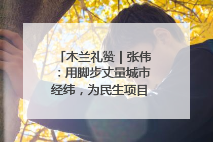 木兰礼赞｜张伟：用脚步丈量城市经纬，为民生项目按下“加速键”