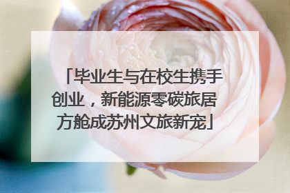 毕业生与在校生携手创业，新能源零碳旅居方舱成苏州文旅新宠