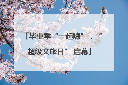 毕业季“一起嗨”，“超级文旅日” 启幕