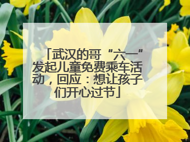 武汉的哥“六一”发起儿童免费乘车活动，回应：想让孩子们开心过节