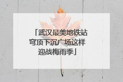 武汉最美地铁站穹顶下沉广场这样迎战梅雨季