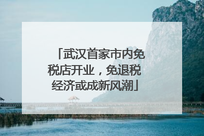 武汉首家市内免税店开业，免退税经济或成新风潮