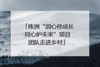 株洲“润心伴成长·同心护未来”项目团队走进乡村