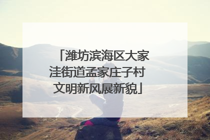 潍坊滨海区大家洼街道孟家庄子村文明新风展新貌