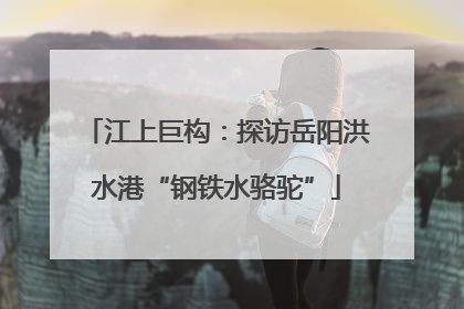 江上巨构：探访岳阳洪水港“钢铁水骆驼”