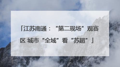 江苏南通：“第二现场”观赛区 城市“全域”看“苏超”