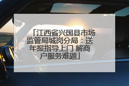 江西省兴国县市场监管局城岗分局：送年报指导上门 解商户服务难题