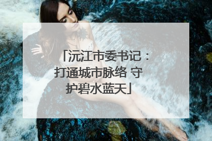 沅江市委书记：打通城市脉络 守护碧水蓝天