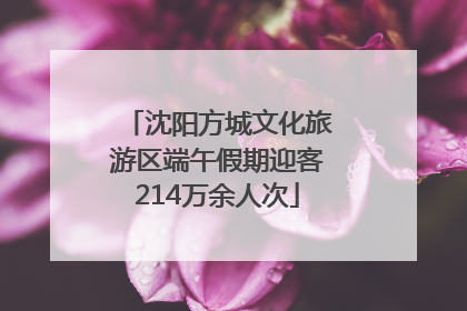 沈阳方城文化旅游区端午假期迎客214万余人次