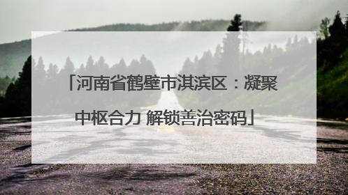 河南省鹤壁市淇滨区：凝聚中枢合力 解锁善治密码