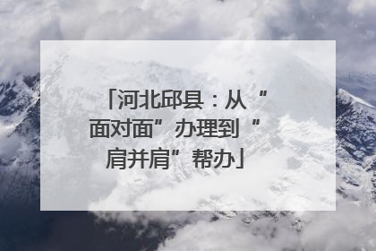河北邱县：从“面对面”办理到“肩并肩”帮办