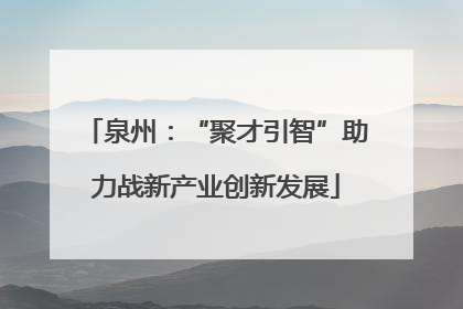 泉州：“聚才引智”助力战新产业创新发展