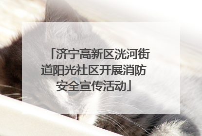 济宁高新区洸河街道阳光社区开展消防安全宣传活动