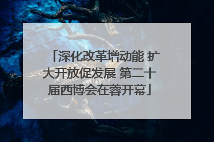 深化改革增动能 扩大开放促发展 第二十届西博会在蓉开幕