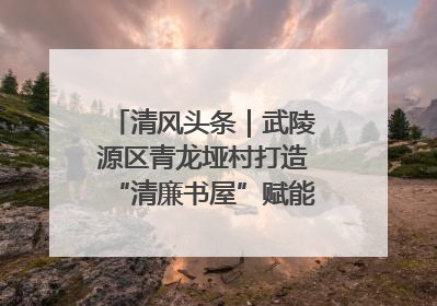 清风头条｜武陵源区青龙垭村打造“清廉书屋”赋能乡村振兴新风尚