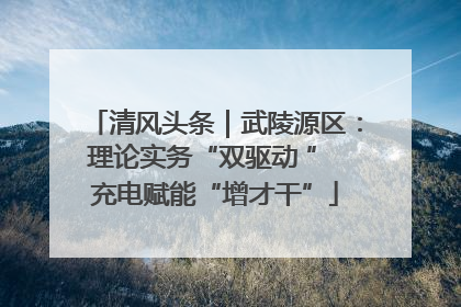 清风头条｜武陵源区：理论实务“双驱动 ” 充电赋能“增才干”