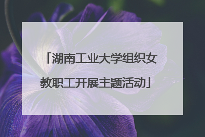 湖南工业大学组织女教职工开展主题活动