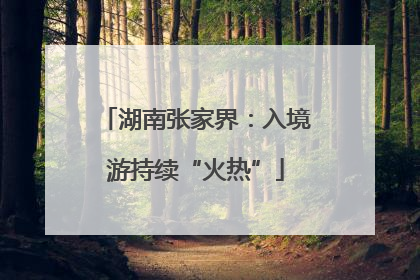 湖南张家界：入境游持续“火热”