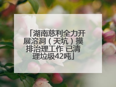 湖南慈利全力开展溶洞（天坑）摸排治理工作 已清理垃圾42吨