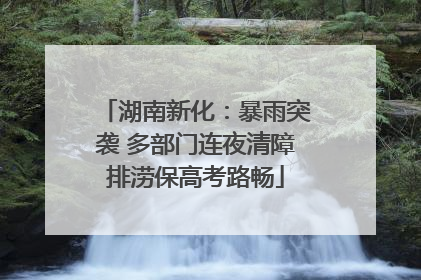 湖南新化：暴雨突袭 多部门连夜清障排涝保高考路畅