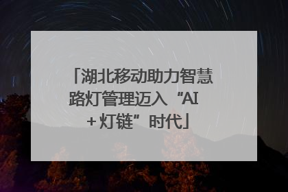 湖北移动助力智慧路灯管理迈入“AI＋灯链”时代
