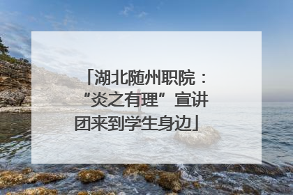 湖北随州职院：“炎之有理”宣讲团来到学生身边