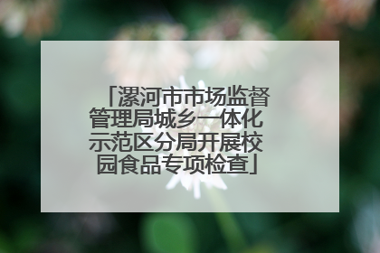 漯河市市场监督管理局城乡一体化示范区分局开展校园食品专项检查