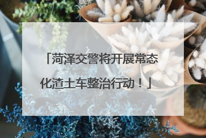 菏泽交警将开展常态化渣土车整治行动！