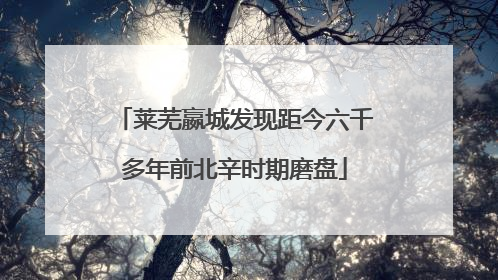 莱芜嬴城发现距今六千多年前北辛时期磨盘