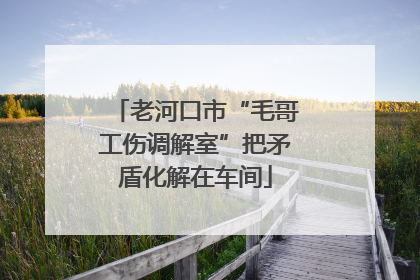 老河口市“毛哥工伤调解室”把矛盾化解在车间