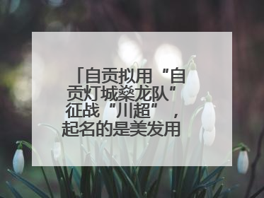 自贡拟用“自贡灯城燊龙队”征战“川超”，起名的是美发用品店销售员
