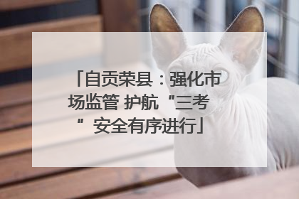 自贡荣县：强化市场监管 护航“三考”安全有序进行