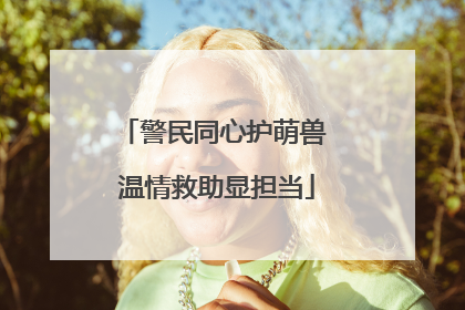 警民同心护萌兽 温情救助显担当
