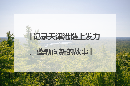 记录天津港链上发力、蓬勃向新的故事