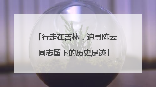 行走在吉林，追寻陈云同志留下的历史足迹