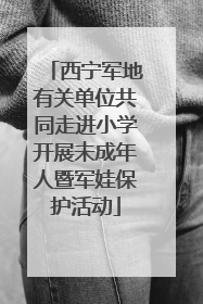 西宁军地有关单位共同走进小学开展未成年人暨军娃保护活动