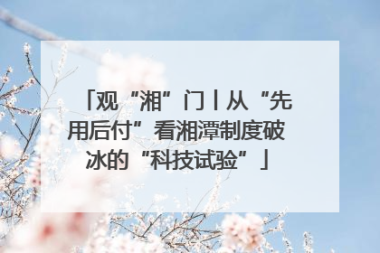 观“湘”门丨从“先用后付”看湘潭制度破冰的“科技试验”