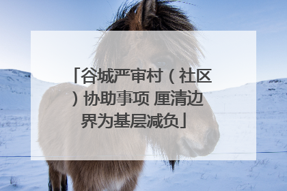 谷城严审村（社区）协助事项 厘清边界为基层减负