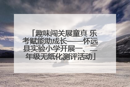 趣味闯关展童真 乐考赋能助成长——怀远县实验小学开展一、二年级无纸化测评活动